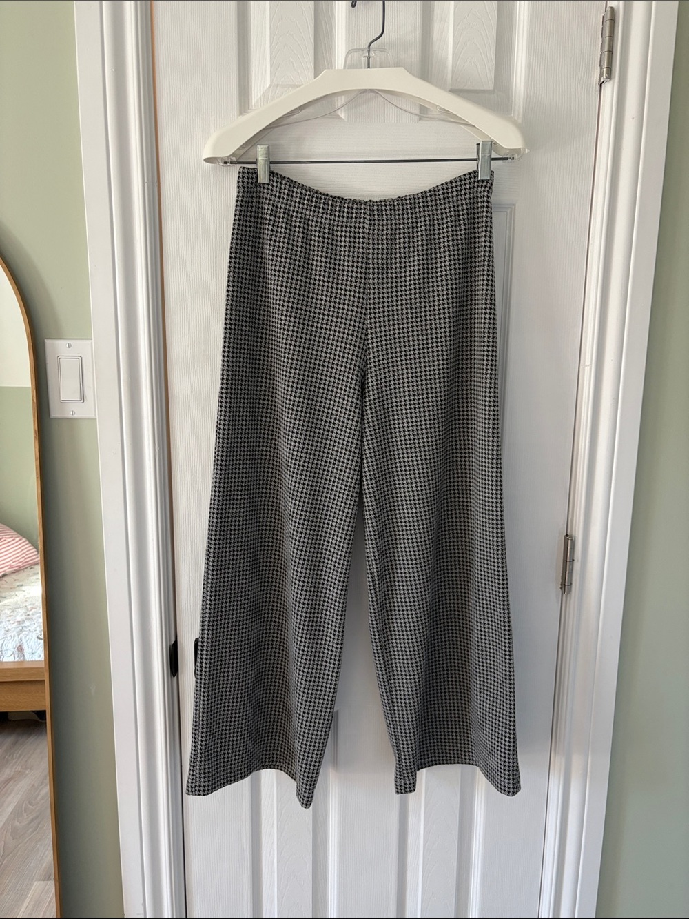 Indie & Cold San Sebastián wide leg houndstooth pants - size 38